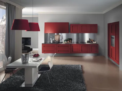 COMPOSIT MOD MELOGRANO FINITURA ROVERE TINTO ROSSO 