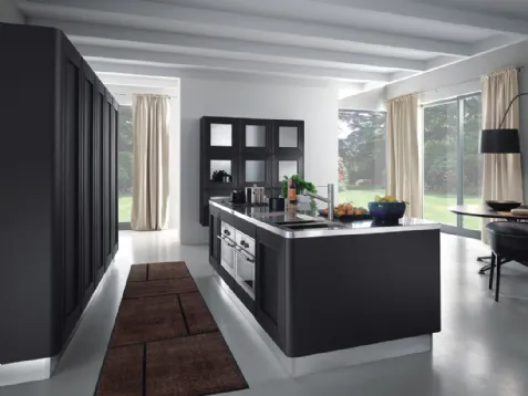 Melograno Rovere Nero con isola