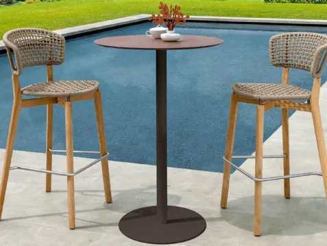Moon Teak Sgabello